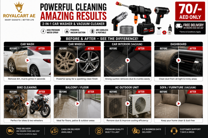 Powerful Washing & Vacuum Cleaning in One Portable Machine