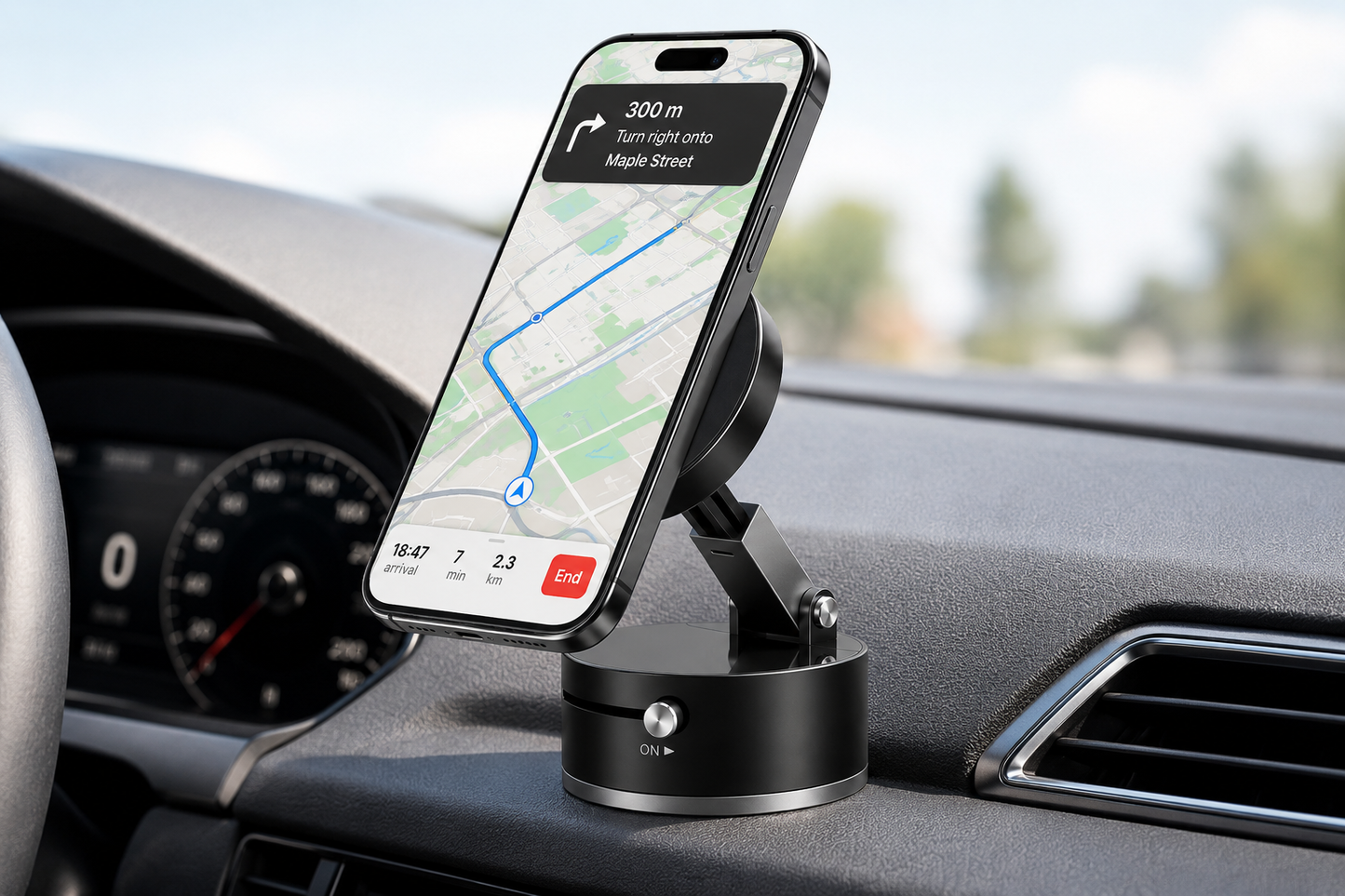 360° Foldable Magnetic Phone Holder – Adjustable Desktop & Car Mount