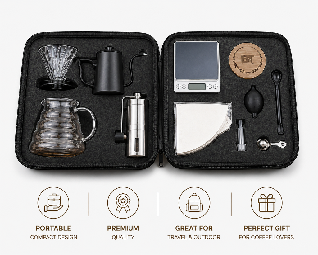 15-in-1 Portable Coffee Brewing Kit | Premium Travel Coffee Set