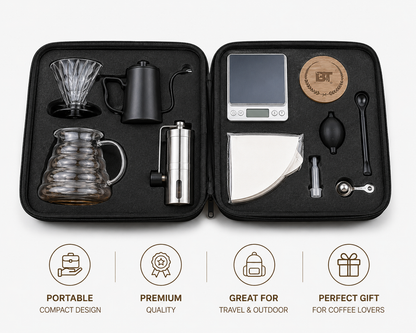 15-in-1 Portable Coffee Brewing Kit | Premium Travel Coffee Set