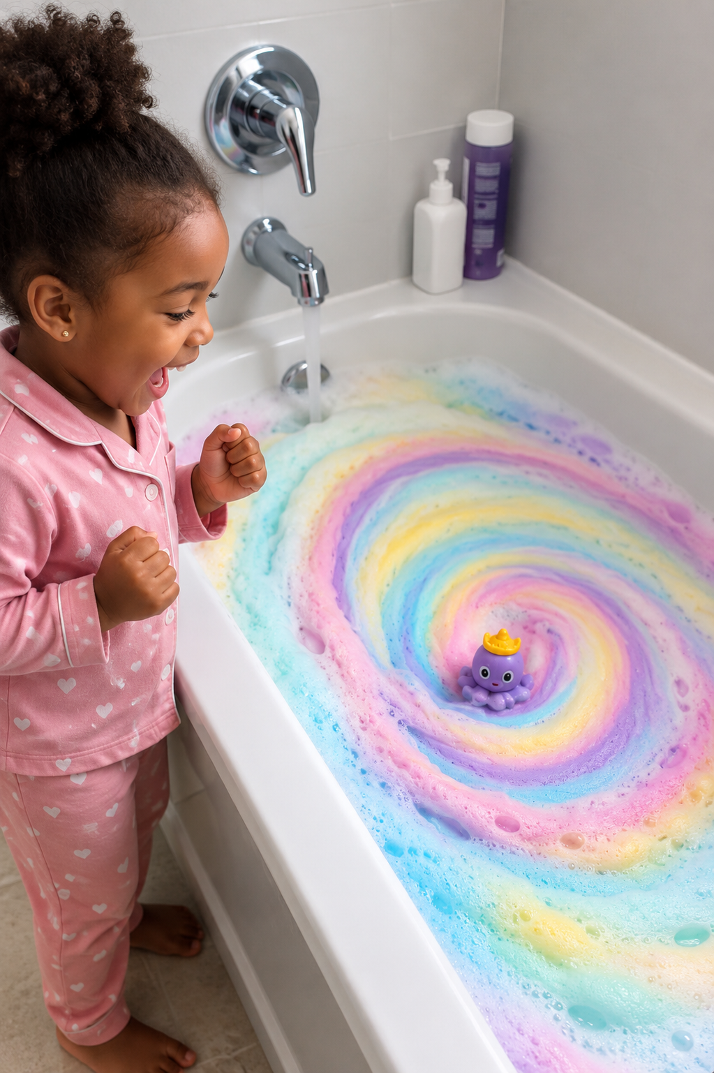 🛁 Surprise Bath Bombs for Kids – Colourful Fizzing Bath Balls with Hidden Toy Inside