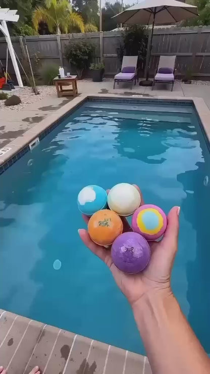 🛁 Surprise Bath Bombs for Kids – Colourful Fizzing Bath Balls with Hidden Toy Inside